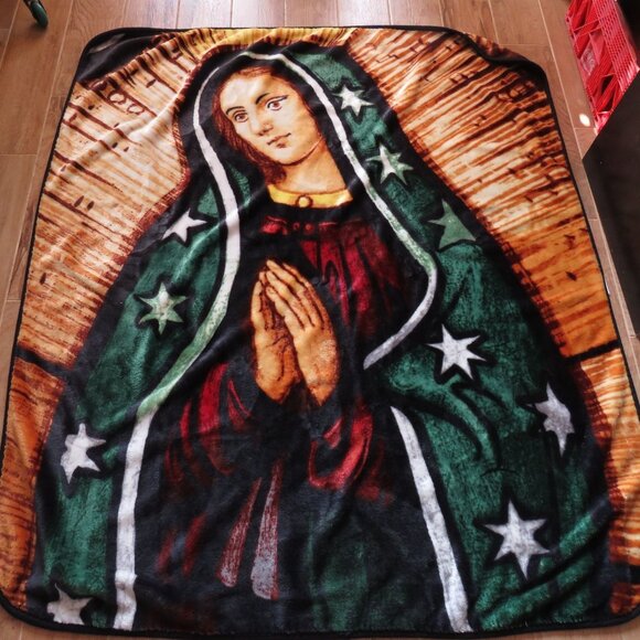 Northwest Blanket Blessed Mary 60"x50" Throw Our Lady Of Guadalupe Madonna - Picture 1 of 7